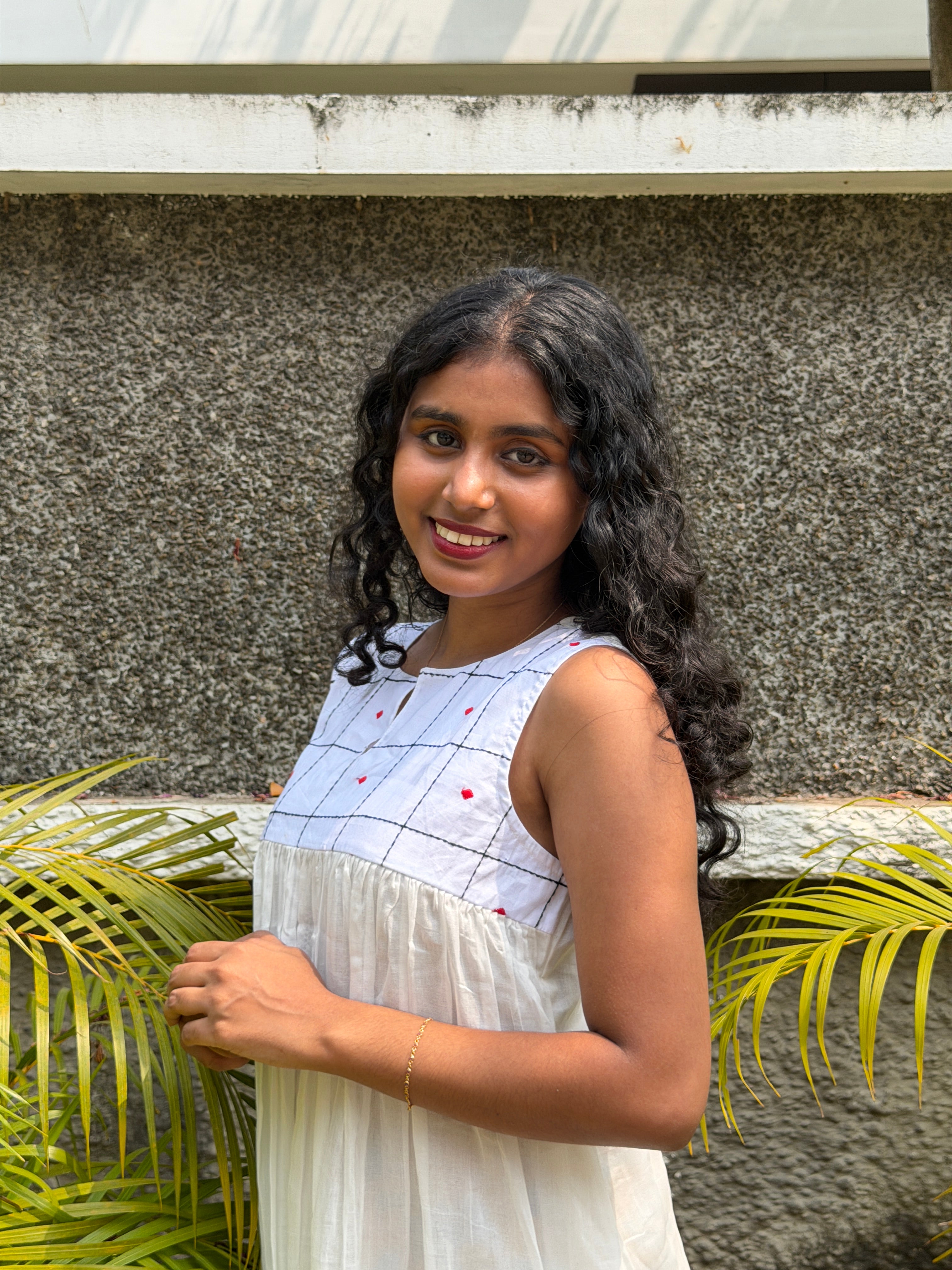 Pure mul cotton Embroidered Dress