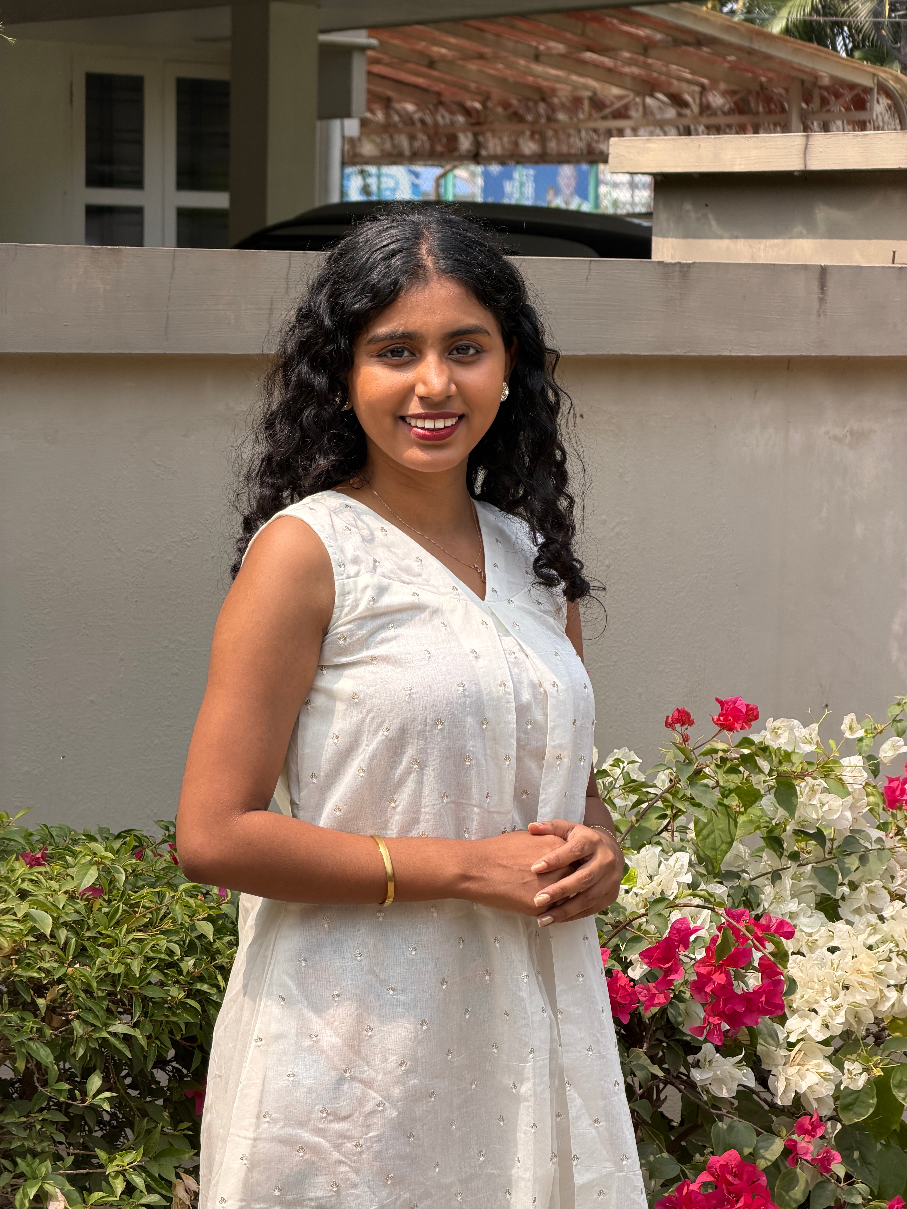 Ivory Pure Chanderi Embroidered Dress